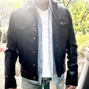 Adriano Goldschmied AG Jeans VEGAN Leather Men's Jacket "S"